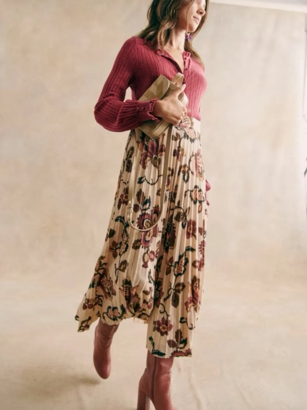 NWT Sézane Dune Skirt in Merveille Print Size 4/36 - Picture 2 of 8